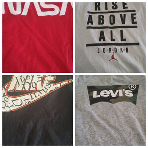 Boy's Size 7 T-shirts Lot 4 pieces Jordan Nike Levi's Nasa Bundle Boys Knit Tees